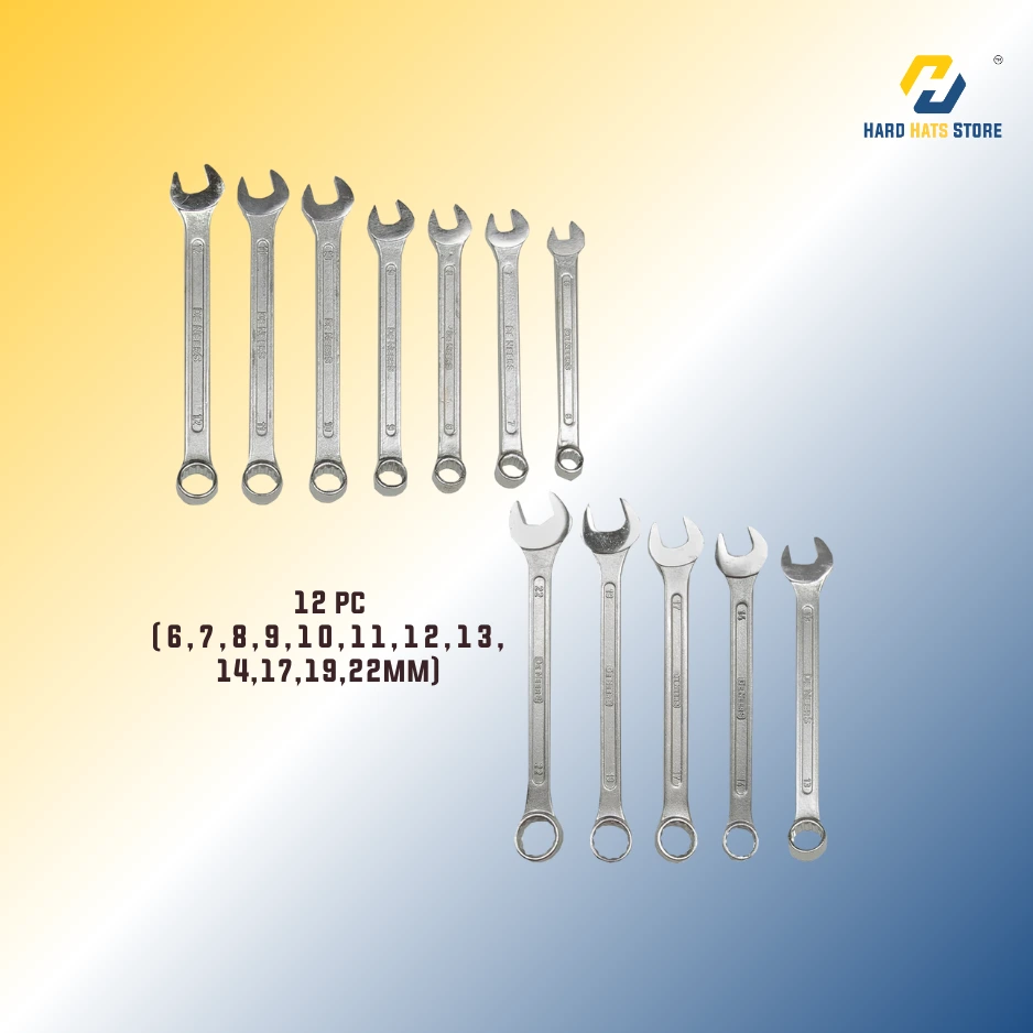 [14-12M] De Neers Combination Ring & Open End Spanners Set 12 pcs