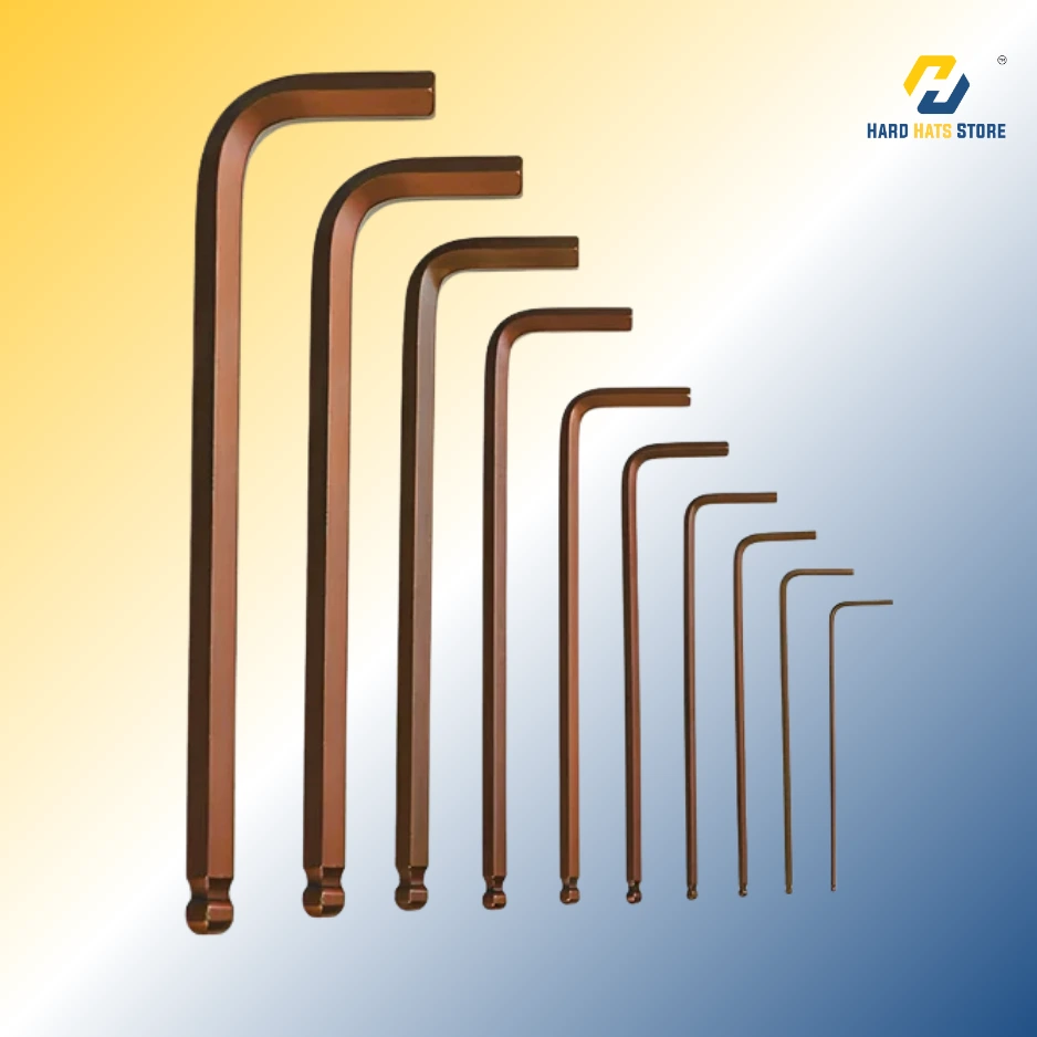 [DN-8220] De Neers Allen Key Extra Long Ball Point Set (SAE) 10 pcs