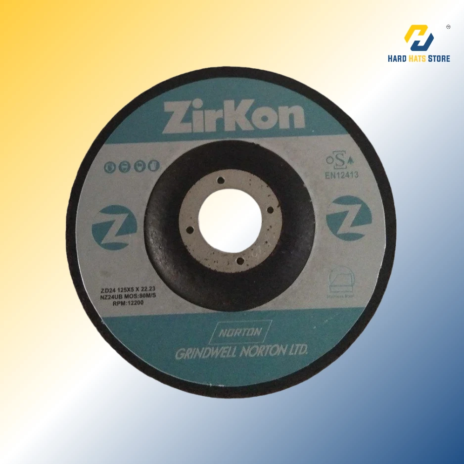 [ZD24] Norton Zirkon Inox 27/A 125 x 5 x 22.23 Grinding Discs - ZD24