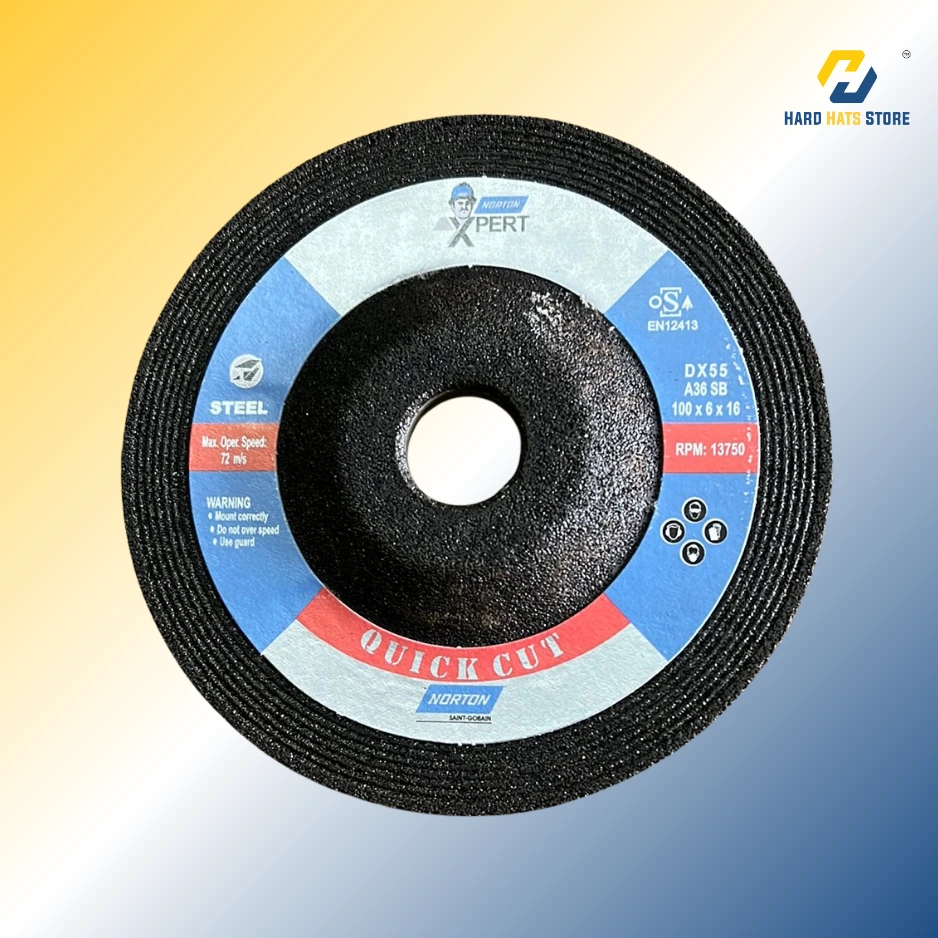 [DX55] Norton Xpert Quick Cut 27/A 100 x 6 x 16 Grinding Discs - DX55