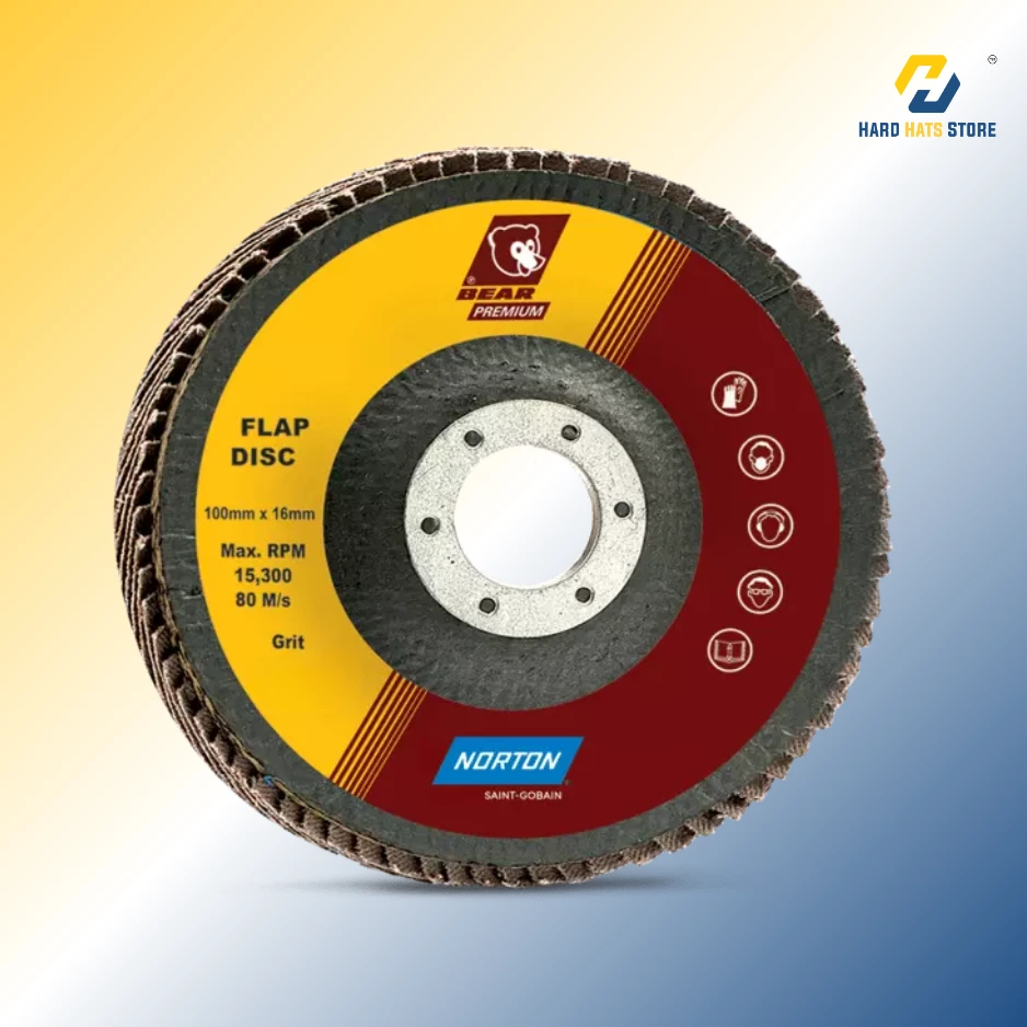 [FP51] Norton Bear Premium 36 Grit 100 x 16 Flap Discs - FP51